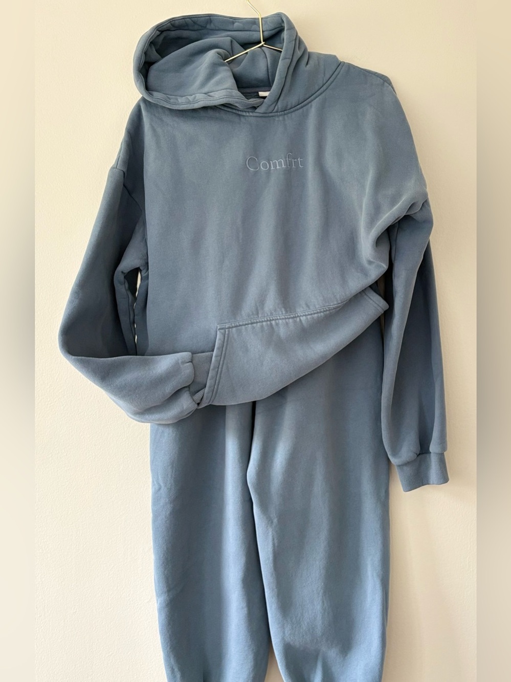 Comfrt Blue Hoodie Sweatpants Matching Sweatsuit Set Cozy Lounge
